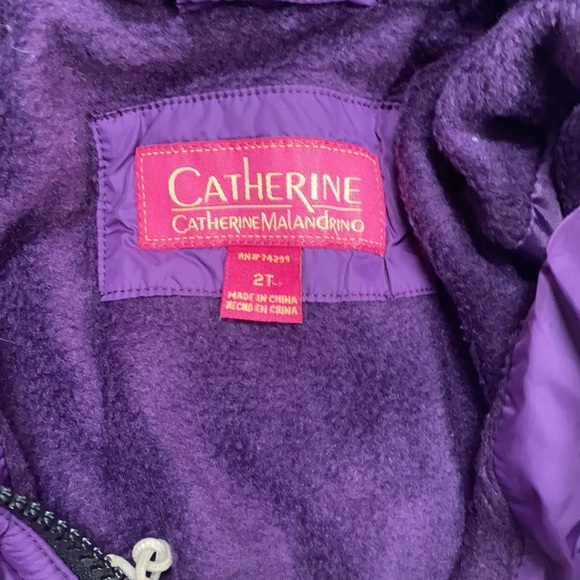 Catherine malandrino purple winter coat size 2T - Picture 2 of 4